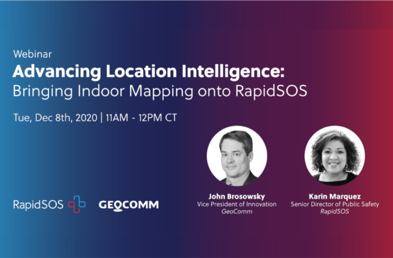 RapidSOS Webinar for Website|Advancing Location Intelligence Webinar Graphic