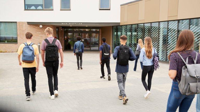 Students walking to Class